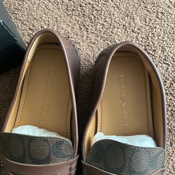 Coach Men's Brown and Green Loafers - Picture 8 of 13